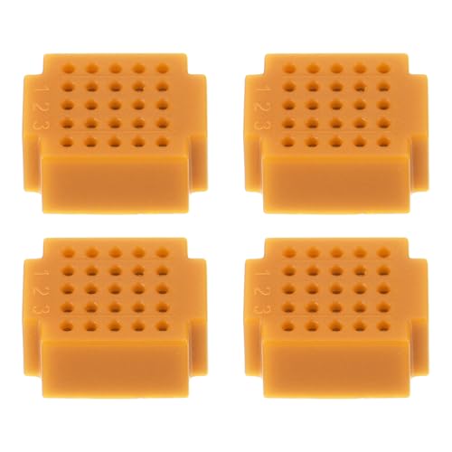 PATIKIL 4pcs Mini Breadboard, Solderless Breadboard Small Breadboard 25 Tie Points Prototype PCB Bread Board Electronics Kit Plates, ZY-25, Yellow - color: Yellow