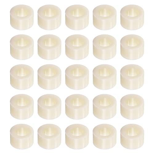 YOKIVE 100 Pcs Spacer Washer, ABS Round Straight Spacer for M8 Screws | Prevent Joint Deformation, Great for Robot, Drone (Beige, ID 8.2mm OD 14mm L 8mm) - size: 8.2mmx14mmx8mm