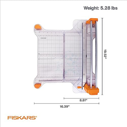 Fiskars ProCision Folding Rotary Bypass Paper Cutter, 12" Cut Length