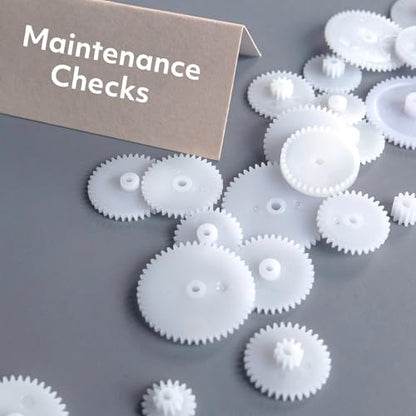 MECCANIXITY Pack of 80 Plastic Gear Set Small Motor Gears Module 0.5 for DC
