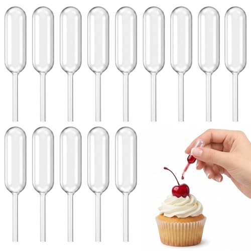 150PCS 4ml Mini Cupcake Pipettes Clear Plastic Jam Dropper Pippets