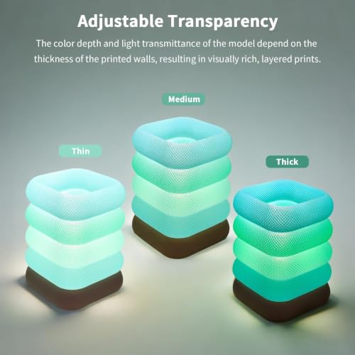 iSANMATE Translucent PETG 3D Printer Filament 1.75mm Green-Blue Gradient - color: Translucent Green Blue
