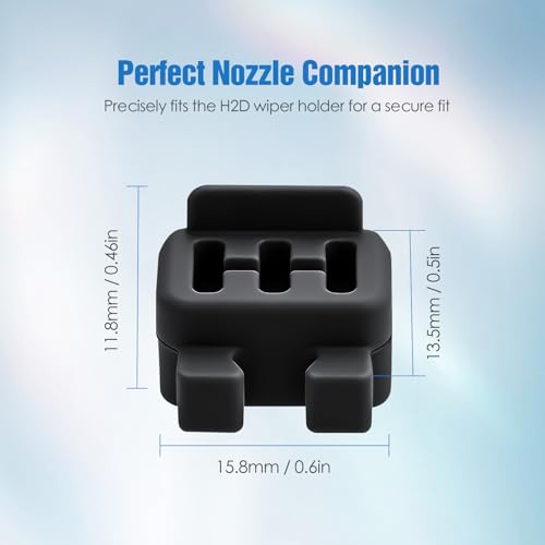 Silicone Nozzle Wipers for Bambu Lab H2D / H2D Combo, Nozzle Cleaner Replacement, High Heat-Resistant 3D Printer Accessories, 6-Pack
