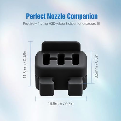 Silicone Nozzle Wipers for Bambu Lab H2D / H2D Combo, Nozzle Cleaner Replacement, High Heat-Resistant 3D Printer Accessories, 6-Pack