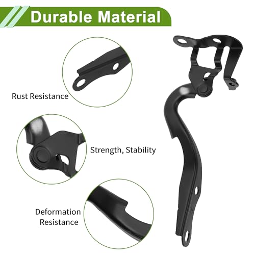 No.5341052240/5342052240 Hood Hinges for Toyota Yaris 2007-2016 Black Front Driver and Passenger Side Front Bonnet Bracket Iron 1 Pair