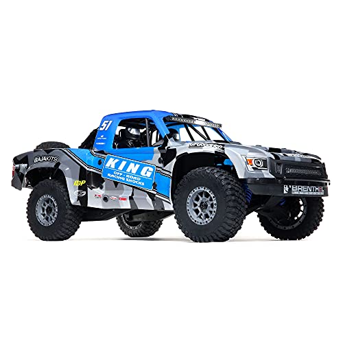Losi RC Truck 1/6 Super Baja Rey 2.0 4WD Brushless Desert Truck RTR (Battery and Charger Not Included), King Shocks, LOS05021T2, Blue - style: King Shocks