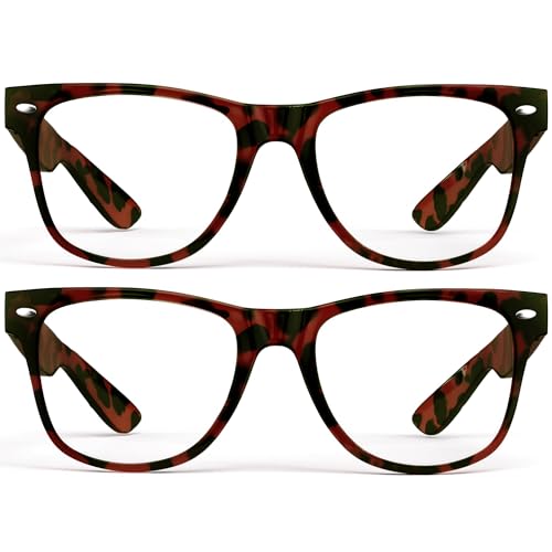 grinderPUNCH Reading Glasses for Men Readers High Power Strong 1.0 to 6.0 - color: 2 Pack Tortoise