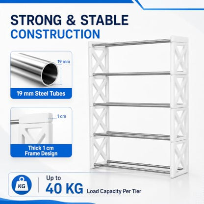 5-Tier 3D Printer Filament Storage Rack, Holds 45 1KG Spools - size: 5 Tier