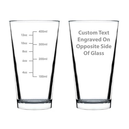 Custom Mixing Glass Measuring Cup Pint Glass Engraved in Colorado - 16 oz - style: Custom