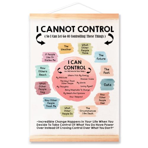 Ybqhd Mental Health Poster Hanger Frame, I Cannot Control and I Can Control - color: I Can Control