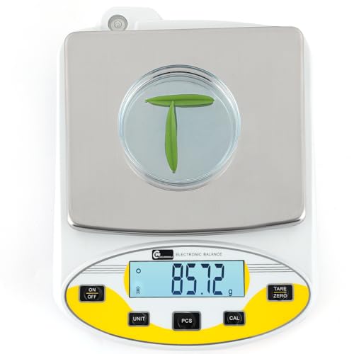 CGOLDENWALL High Precision Lab Scale Laboratory Analytical Electronic Balance Digital Precision Scale Pharmacy Jewelry Scale 110V Calibrated(5000g, 0.01g) - size: 5000g,0.01g