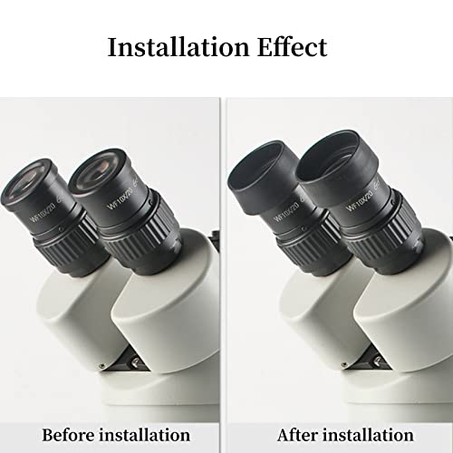 AUNMAS 2PCS Eyepiece Cover, Binocular Eye Cups Replacement Guard Soft Rubber 36mm Diameter Stereo Microscope Accessory(KP-H2 Flat Angle) - color: KP-H2 flat angle