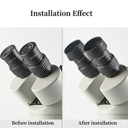 AUNMAS 2PCS Eyepiece Cover, Binocular Eye Cups Replacement Guard Soft Rubber 36mm Diameter Stereo Microscope Accessory(KP-H2 Flat Angle) - color: KP-H2 flat angle