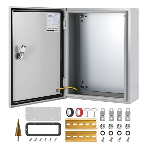 16x12x6 NEMA 4X Electrical Enclosure Metal Outdoor Enclosure Box - size: 16"H × 12"W × 6"D