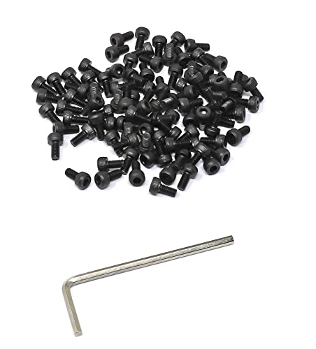 iexcell 100 Pcs M3 x 6mm Thread Pitch 0.5 mm Alloy Steel 12.9 Grade Hex Socket Head Cap Screws Bolts Kit, Black Oxide Finish - size: M3 x 6mm