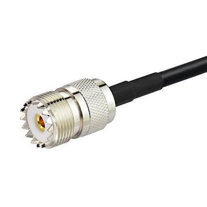 BINGFU Ham Radio Antenna Adapter SMA Female to UHF SO239 Female RG58 Coaxial Jumper Cable 30cm 12 inch for Ham Two Way Radio Walkie Talkie Wouxun Baofeng BF-F8HP UV-5R UV-82 BF-888S GT-3 - color: 1 feet / 30cm Cable, size: 1 feet / 30cm Cable