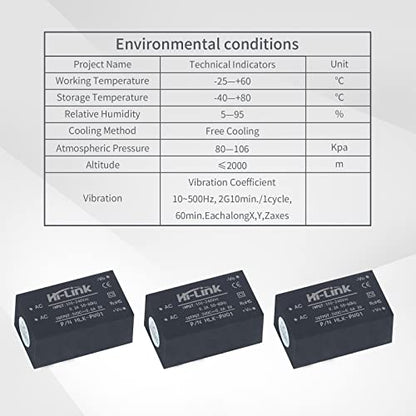 Mini Step-Down Power Supply, Intelligent Home Switching DC Power Module AC DC Isolated Power Module 220v to 5v, HLK PM01 AC DC Converter 220V to 5V（3PCS） - style: HLK-PM01
