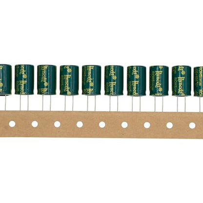20 Pieces 50V 680UF 13x21mm High Frequency LOWESR Plug-in Aluminum Electrolytic Capacitor Green Sleeve 50 Volt 680 UF - size: 50V680UF
