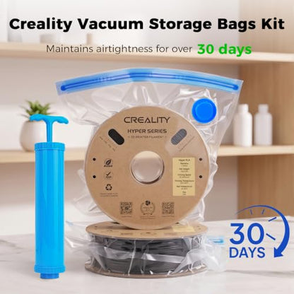 Creality 3D Printer Filament Storage 10 Storage Bags with Hand Pump, 15.75x15.75 inch, Premium Cleaning Drying Sealed, 3D Filament Dryer for 1kg 3D Printer Filament - color: 10 Vacuum Bags With Hand Pump
