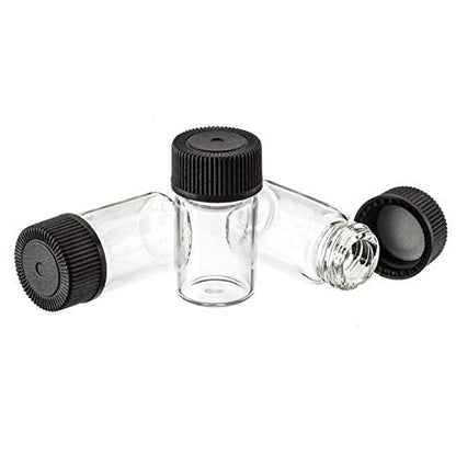 144pk 3/4 Dram Small Glass Vials with Screw On Cap, Hobby and Craft Lab Sample Vial Set - size: 3/4 Dram