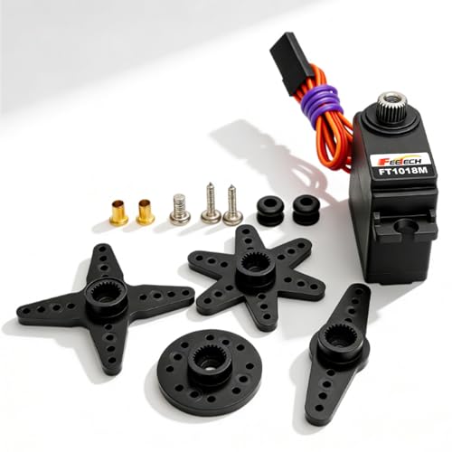 7.4V 7.5KG Metal Gear Digital Mini Servo Motor, High Torque 180 Degree RC Servo for TRX4M, SCX24, 1/10 Scale Cars, Robotics, Boats & Planes, Upgraded Metal Gear System - size: 7.4V 7.5KG-180°