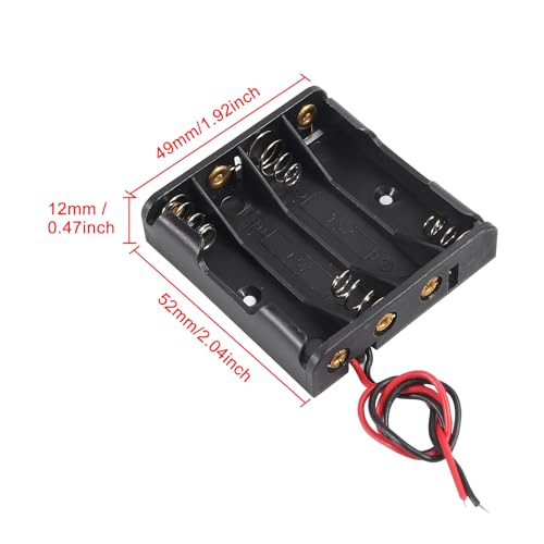 DIANN 10pcs AAA Battery Holder 4X 1.5V AAA Battery Power Case Plastic Box with Wire Applicable for Electronic Toy Home Appliance Remote Control - size: 4 Slots
