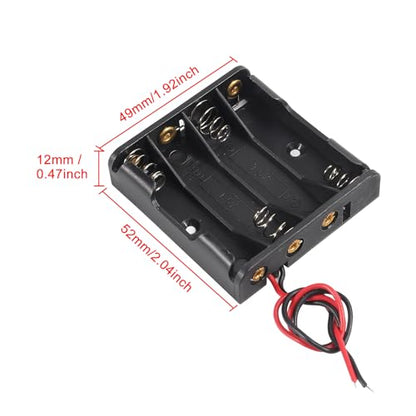 DIANN 10pcs AAA Battery Holder 4X 1.5V AAA Battery Power Case Plastic Box with Wire Applicable for Electronic Toy Home Appliance Remote Control - size: 4 Slots