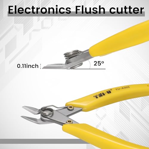 6 Inch Ultra-Sharp Flush Cutters - Stainless Steel Wire Cutter, Heavy Duty Precision Side Cutting Pliers for Gundam Models, Jewelry Making, Crafts & Electronics