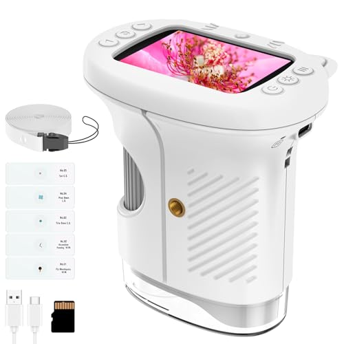 Kids Handheld Digital Microscope 1000X: Science Gift Kit STEM Toy Ages 5-13 - color: White