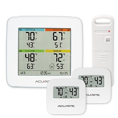 AcuRite (01096M) Four-Zone Indoor/Outdoor Temperature and Humidity Station - style: 2 Indoor/1 Outdoor
