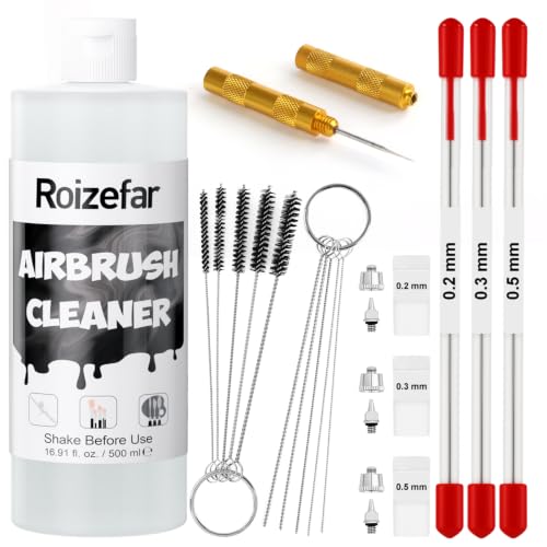 Roizefar 21PCS Airbrush Replacement Parts Kit for Cleaning, Maintenance