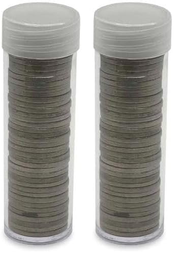 BCW Coin Tubes for US Nickels – 10ct | Durable Plastic Storage with Airtight Lids | Holders for Collectors (Pack of 2) - size: small (Pack of 2)