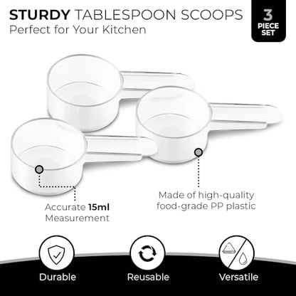 3 Pack Tablespoon Measuring Spoons, 1 Tbsp (15 mL) Plastic Coffee Scoops - style: 3 Pack