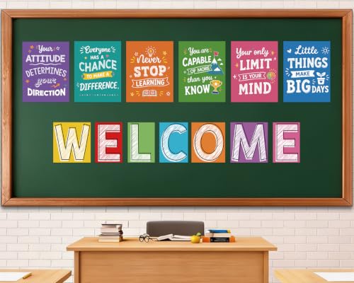 13 Pieces Motivational Posters for Classroom Decor - color: Colorful
