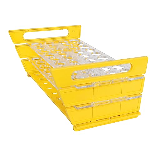 EISCO - Test Tube Slant Rack, Plastic - Holds 36 x 25mm Diameter Tubes - Harden Media or Incubate Liquid Cultures at 5° or 20° Slant - Autoclavable
