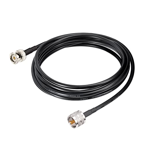 Eightwood UHF PL259 Male to BNC Male RG58 Coax Cable 10 Feet - size: 10 feet