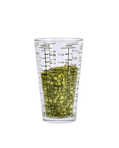 Kolder 26100 Mix N Measure Glass, Heavy Glass, Multi-Purpose Liquid and Dry Measuring Cup - color: Black
