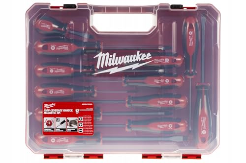 Milwaukee Set of 12 Tri-Lobe Screwdrivers 4932472003,Red
