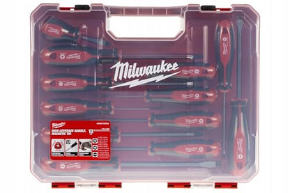 Milwaukee Set of 12 Tri-Lobe Screwdrivers 4932472003,Red
