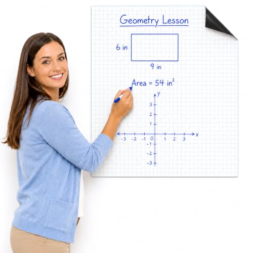 MAGNASHEET SQUARES Jumbo Magnetic Dry Erase Graph Paper