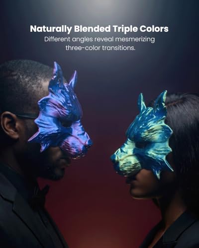 YOOPAI Silk PLA Filament Bundle 1.75mm Multicolor 250gx4, Silky Glossy Tri-Color PLA 3D Printer Filament Bundle for Bambu Lab 3D Printers, RedGoldPurple+RedBlueGreen+RedYellowBlue+BlackPurpleBlue - color: C-silkpla-250gx4- B-redgoldpurple+redbluegreen+red