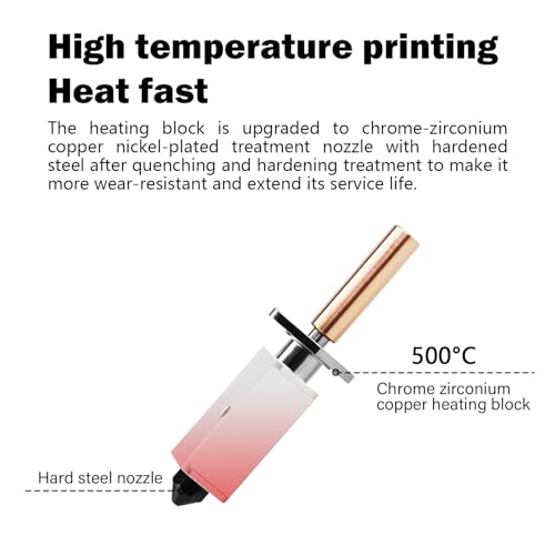 P1S/P1P 0.4MM Hotend Assembled Extruder Printhead Kit Hardened Steel Nozzle - color: For P1P/P1S 0.4