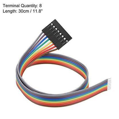 uxcell Breadboard Jumper Wires 8-Pin 30cm Female to Tined Tip Cable for Arduino