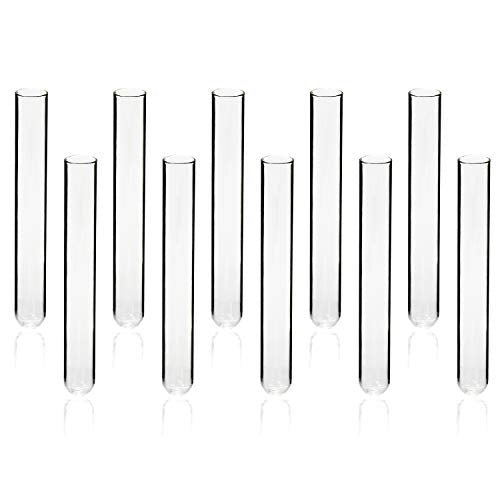 ULAB Scientific Cylindrical Glass Test Tubes, vol.25ml, 20x200mm, Medium 3.3 Borosilicate Glass Material, Pack of 20, UTT1022