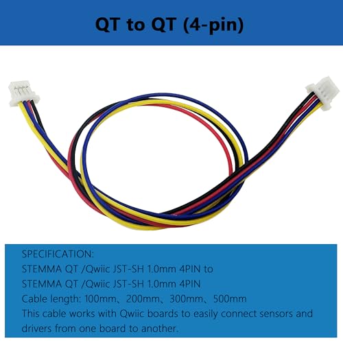 Dupont Connector Kit I2C Qwiic Cable Kit Stemma QT Wire for SparkFun Development Boards Sensor Board Breakout Breadboard 4 Pin Sh1.0 Connector 14PCS - size: 14PCS