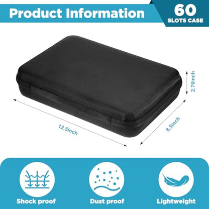 Teenyyou 60 Slots Peptide Case for Fridge Fits Standard 10ml Vials - color: Black, size: 60 Slots, style: Solid