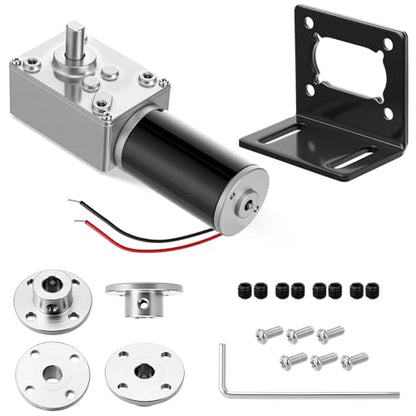 Copkim 6 Pack 12V DC Worm Gear Motor 8mm Coupling Bracket, 12V 12rpm - style: 12V 12rpm