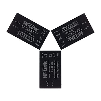 Mini Step-Down Power Supply, Intelligent Home Switching DC Power Module AC DC Isolated Power Module 220v to 5v, HLK PM01 AC DC Converter 220V to 5V（3PCS） - style: HLK-PM01