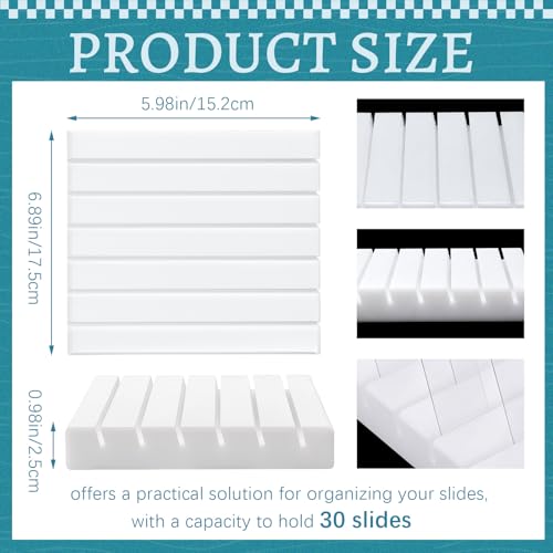 Wonderjune 30 Slides Microscope Slide Holder Microscope Slide Drying Rack - size: 30 Slides