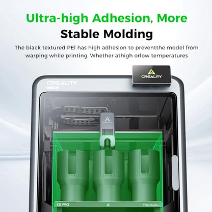 Creality K2 Pro Build Plate, 325×310 mm K1 Max PEI Coating Spring Steel Magnetic Bed, K2 Pro Upgrade Printing Plate, Double Sided Frosted Textured Build Plate for Creality Ender 3 V3 Plus 3D Printer - color: PEI Frosted Gold, size: K1 Max/Ender 3 V3 Plus/